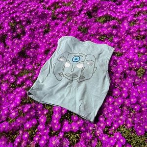 Handpainted evil eye tank top